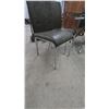 Image 6 : Glass Top Dining Table with Chrome Legs and 6 Upholstered Chairs