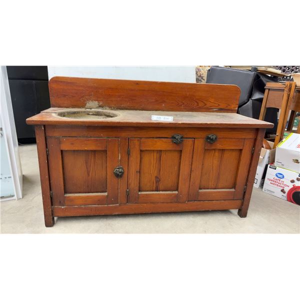 Antique School House Children’s Wash Stand, 1910. 30 × 15 × 48”