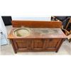 Image 9 : Antique School House Children’s Wash Stand, 1910. 30 × 15 × 48”
