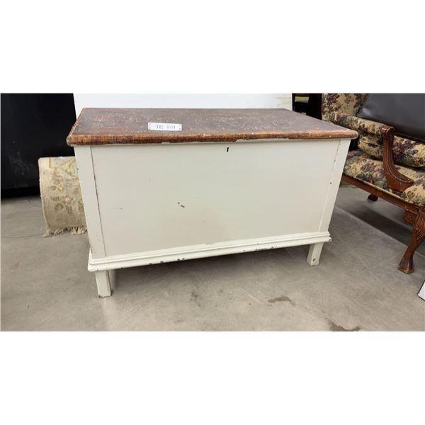 1900s Antique Quebec Pine Box, 24 × 22 × 39”