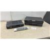 Image 1 : Motorola MTS Set-Top Box with Remote, LG HDD DVD Recorder, and Toshiba SD-V392 VCR. No Power Cords
