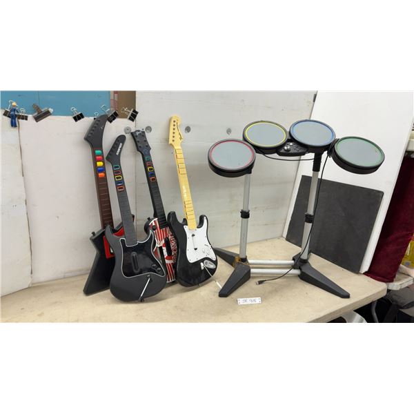 Rock Band and Guitar Hero Controllers Including Fender Stratocaster, Nyko FrontMan Guitars 4 and