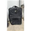 Image 4 : Three Soft-Sided Suitcases with Wheels, Red Cambridge, Blue Tekson, and Black Crown Collection