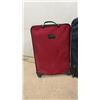 Image 5 : Three Soft-Sided Suitcases with Wheels, Red Cambridge, Blue Tekson, and Black Crown Collection