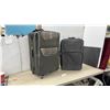 Image 1 : American Tourister Leopard Print Rolling Suitcase and Swiss Gear Black Rolling Suitcase