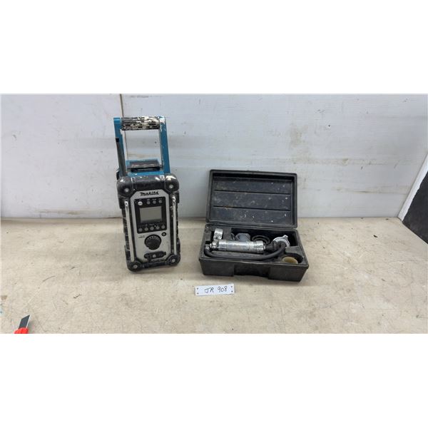 Makita BMR100 Job Site Radio and Cooling System Pressure Test Kit With Adapters