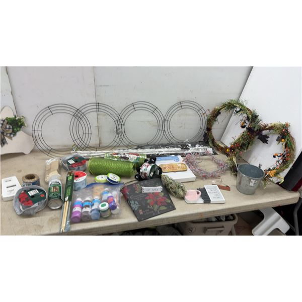 Craft Supplies, Wreath-Making, Wire Frames, Grapevine Wreaths, Ribbon, Paints, Canvas Pack