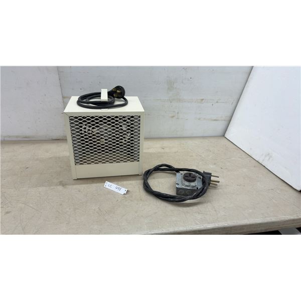 Ouellet OCC4800 Portable Electric Heater, 240V, 4800W, 20A with Power Cord and Outlet Box