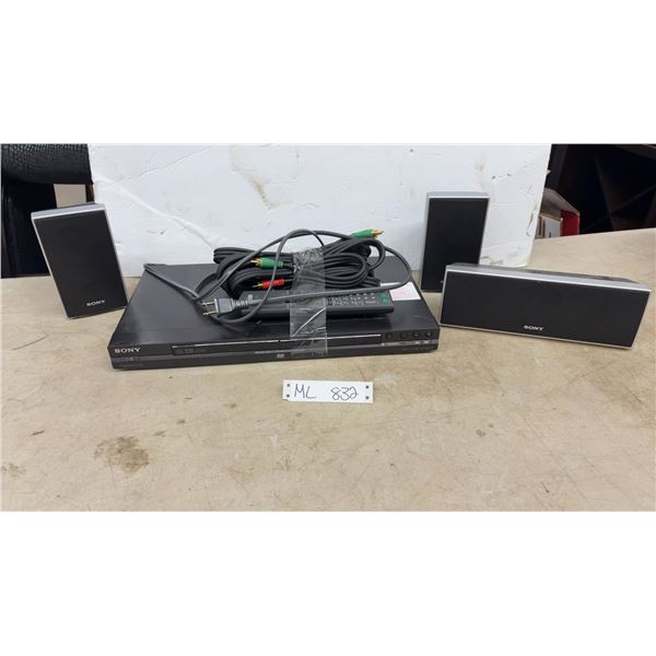 Sony DVD Player, with Surround Sound Speakers, comes with Remote and Cords