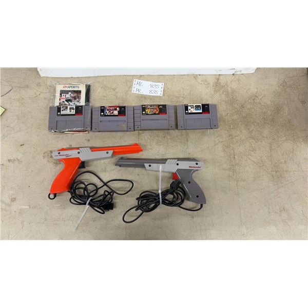 Nintendo Zappers and 4 Nintendo Games