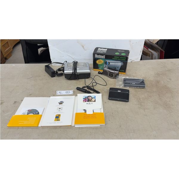 Kodak EasyShare Printer Dock, Bushnell 2 × 36 Night Vision Monocular, Camera