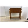 Image 3 : Vintage Art Deco Two-Tone Veneer Upholstered Wooden Vanity Stool with Floral Seat
