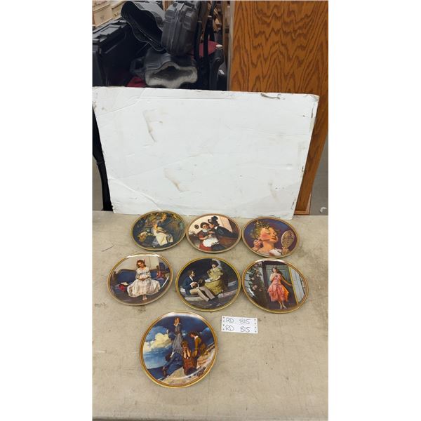 7 Norman Rockwell Women Collectable Plates