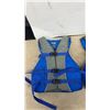 Image 2 : 2 Sport Dimension Life Jackets Adult- Blue and Silver with Carrying Case