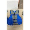Image 3 : 2 Sport Dimension Life Jackets Adult- Blue and Silver with Carrying Case