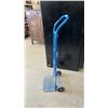 Image 4 : Blue Two-Wheel Hand Truck with Curved Handle and Metal Base Plate