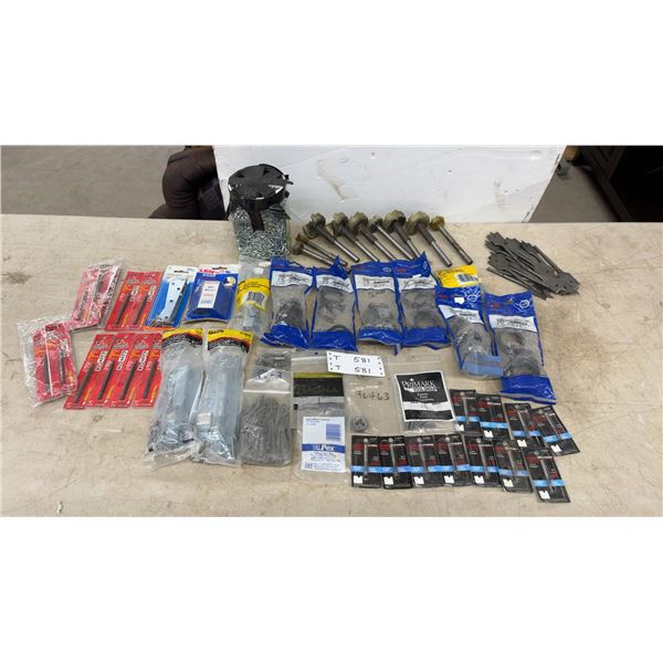 New Hardware: Assorted Drill Bits, Neoprene Insulated Clamps, Galvanized Screws