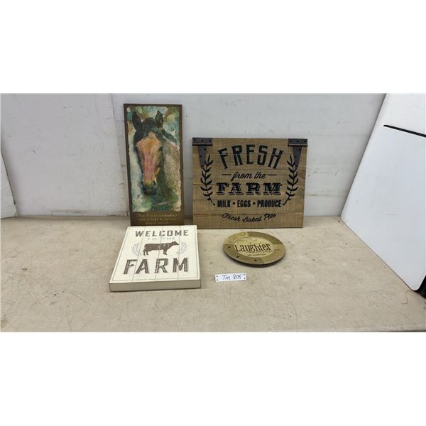 Farmhouse Décor, Horse Wall Art, "Fresh From the Farm" Sign, Welcome Sign and More, Largest