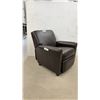 Image 1 : Dark Brown Faux Leather Contemporary Children’s Recliner Chair with Rolled Arms and Built-In