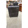 Image 2 : Dark Brown Faux Leather Contemporary Children’s Recliner Chair with Rolled Arms and Built-In