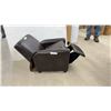 Image 4 : Dark Brown Faux Leather Contemporary Children’s Recliner Chair with Rolled Arms and Built-In