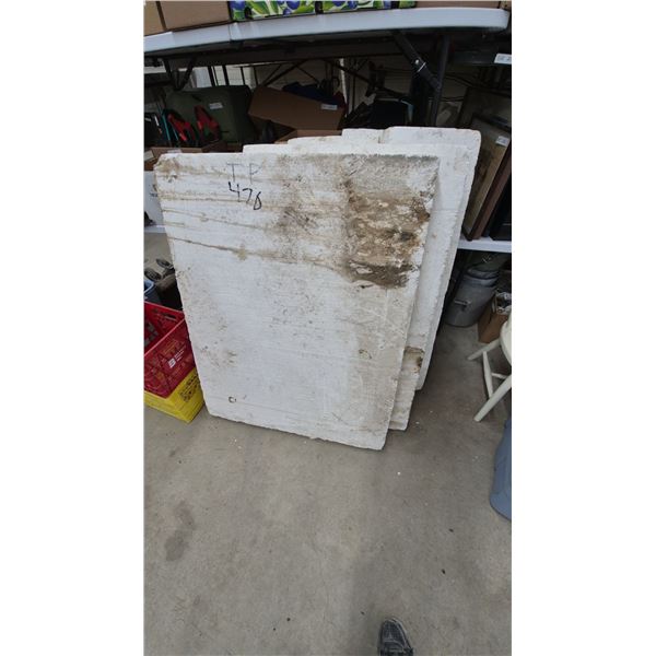 Lot of White Foam Insulation Panels