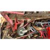 Image 3 : Pallet Lot: Clamps, Muffler Clamps, Casters, Emergency Triangles and Mire
