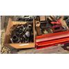 Image 6 : Pallet Lot: Clamps, Muffler Clamps, Casters, Emergency Triangles and Mire