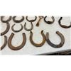 Image 7 : Galvanized Metal Bucket and Assorted Rusty Horseshoes