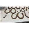 Image 8 : Galvanized Metal Bucket and Assorted Rusty Horseshoes