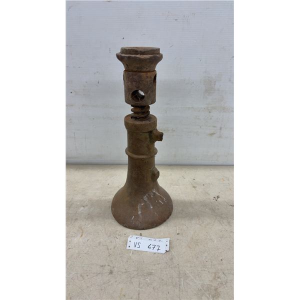 Antique Joyce-Cridland Cast Iron Screw Jack, Model No. 12 S-15, 15-Ton Capacity