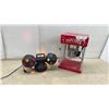 Image 1 : West Bend Countertop Popcorn Maker, (Missing Door) and Dual Rotating Disco Ball Party Light