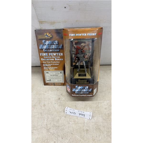 Sports Illustrated Collection Joe Montana Limited Edition Fine Pewter Figure, Series 2