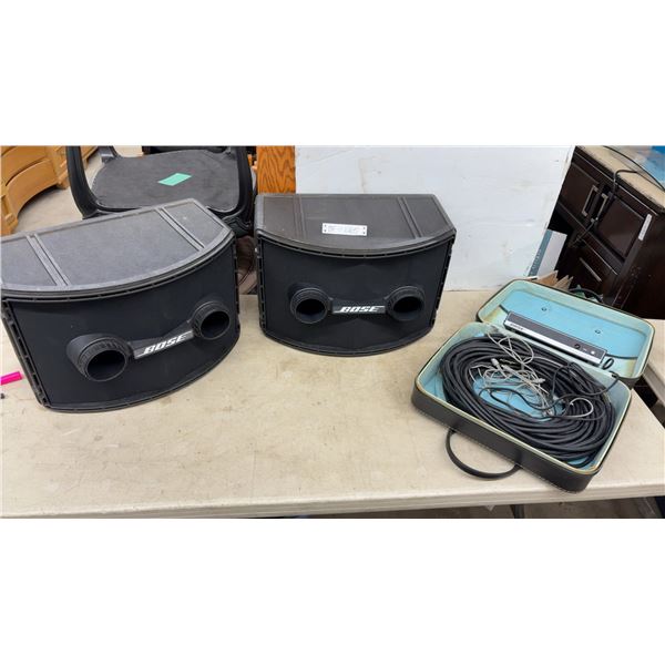 Bose Stadium Speakers, Bose Equalizer, Cord, and Case
