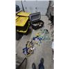 Image 1 : Safety Harnesses and Ropes, Including Black and Yellow Storage Tote