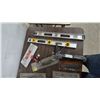 Image 2 : Assorted Trowels, Levels, and Hand Tools Incl. Stanley Level, Task Trowels