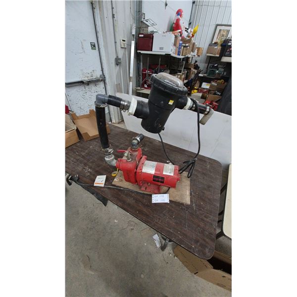 Red Lion Centrifugal Pump and Filter Assembly, 1/2HP, 115/230V, 1 PH, 60 Hz