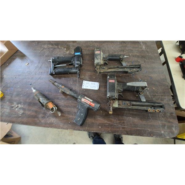 Prime and Senco Pneumatic Nailers, Ramset Powder-Actuated Tool, and Air Screwdriver