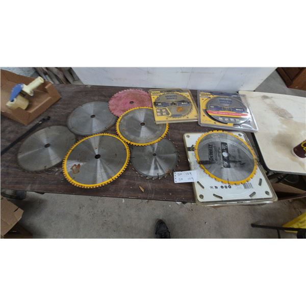 Irwin Marples and DeWalt Saw Blades, 24T, 32T, 80T, 10” and 7-1/4” Dia.