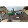 Image 1 : Two Water Pumps: Green Pump with 1-1/2 HP Motor; Blue Pump with Pressure Gauge and Switch