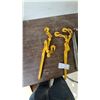 Image 2 : Two Yellow Chain Binders, Spool of Wire, Two Metal Jack Pole Handles