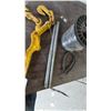 Image 3 : Two Yellow Chain Binders, Spool of Wire, Two Metal Jack Pole Handles