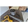 Image 4 : Two Yellow Chain Binders, Spool of Wire, Two Metal Jack Pole Handles