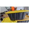 Image 3 : Three Strong Box 27-Gallon Storage Totes with Yellow Lids