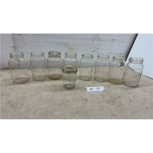 Glass Canning Jars Including Improved Gem, Mid West, Canadian Mason