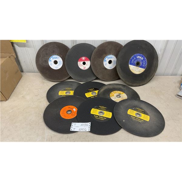 Assorted Grinding and Cut-Off Wheels: Norton, IMEA, Poulan/Weed Eater
