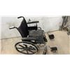 Image 2 : Guardian Easy Care 4000 Wheelchair, Black Fabric and Chrome Frame, Footrests