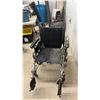 Image 3 : Guardian Easy Care 4000 Wheelchair, Black Fabric and Chrome Frame, Footrests