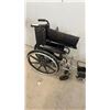 Image 5 : Guardian Easy Care 4000 Wheelchair, Black Fabric and Chrome Frame, Footrests