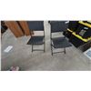 Image 1 : Two Black Woven Folding Chairs